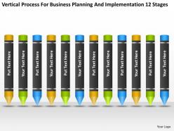 Business diagram chart process for planning and implementation 12 stages powerpoint slides