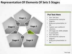 Business diagram examples representation of elements sets 5 stages powerpoint slides