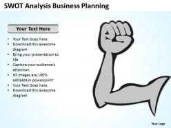 Business diagram templates swot analysis planning powerpoint slides