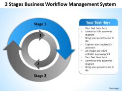 Business diagrams 2 stages workflow management system powerpoint templates