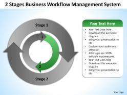 Business diagrams 2 stages workflow management system powerpoint templates
