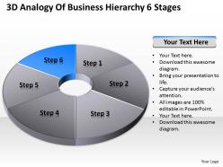 Business diagrams 3d analogy of hierarchy 6 stages powerpoint templates