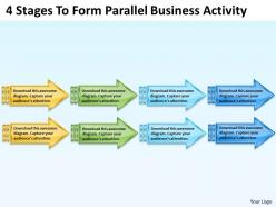 Business Diagrams 4 Stages To Form Parallel Activity Powerpoint Templates