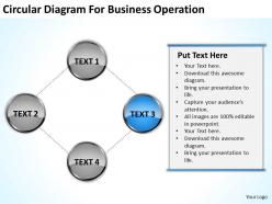Business diagrams circular for operation powerpoint slides 0522