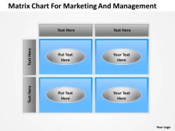 Business diagrams matrix chart for marketing and managment powerpoint slides 0515
