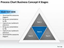 Business diagrams process chart concept 4 stages powerpoint slides