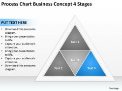 Business diagrams process chart concept 4 stages powerpoint slides