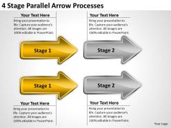 Business diagrams templates 4 stage parallel arrow processes powerpoint