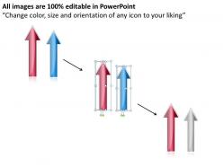 Business diagrams templates 4 stages vertical arrows pointing upwards powerpoint