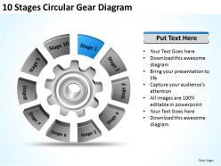 Business diagrams templates circular gear powerpoint ppt backgrounds for slides
