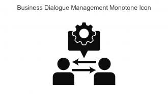 Business Dialogue Management Monotone Icon In Powerpoint Pptx Png And Editable Eps Format