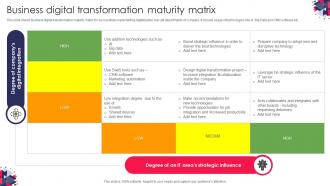 Business Digital Transformation Maturity Matrix