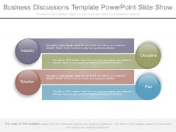 Business discussions template powerpoint slide show
