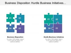 Business disposition hurdle business initiatives balance sheet management