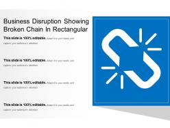 Business disruption showing broken chain in circle