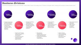 Business Divisions Data Insights Company Profile CP SS V
