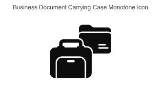 Business Document Carrying Case Monotone Icon In Powerpoint Pptx Png And Editable Eps Format