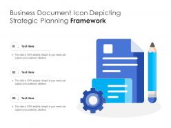 Business Document Icon Depicting Strategic Planning Framework