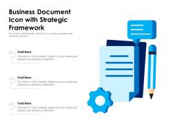 Business Document Icon With Strategic Framework