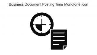 Business Document Posting Time Monotone Icon In Powerpoint Pptx Png And Editable Eps Format