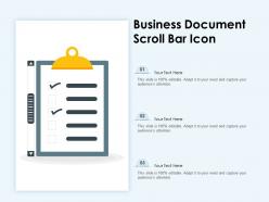 Business document scroll bar icon