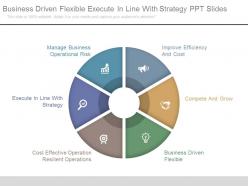 Business driven flexible execute in line with strategy ppt slides