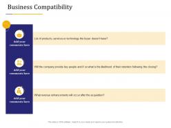 Business due diligence business compatibility ppt powerpoint presentation show slides