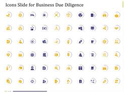 Business due diligence icons slide for business due diligence ppt powerpoint presentation icon