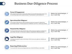 Business due diligence process ppt file pictures