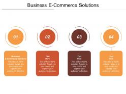 Business e commerce solutions ppt powerpoint presentation file deck cpb