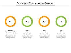 Business ecommerce solution ppt powerpoint presentation pictures microsoft cpb