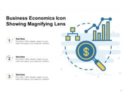 Business Economics Business Analysis Investment Production Magnifying Upward Graph