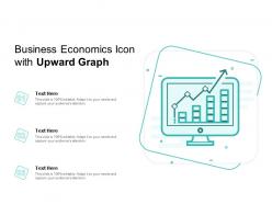 Business Economics Icon With Upward Graph