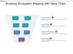 Business ecosystem mapping with value chain consumers new players