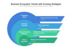Business ecosystem trends with evolving strategies
