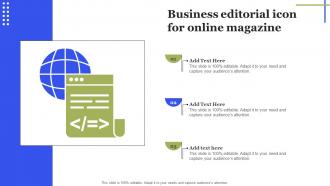 Business Editorial Icon For Online Magazine
