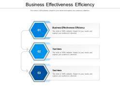 Business effectiveness efficiency ppt powerpoint presentation infographics aids cpb