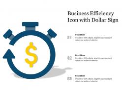 Business efficiency icon with dollar sign