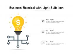 Business electrical with light bulb icon