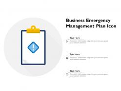 Business emergency management plan icon