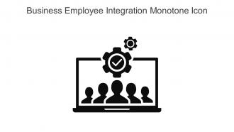 Business Employee Integration Monotone Icon In Powerpoint Pptx Png And Editable Eps Format