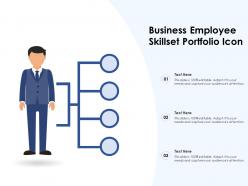 Business employee skillset portfolio icon