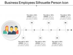 Business employees silhouette person icon powerpoint layout