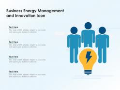 Business Energy Management And Innovation Icon