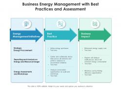 Business Energy Management With Best Practices And Assessment