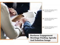 Business engagement meetings finding agenda and solution image