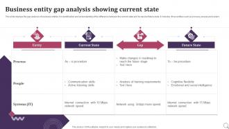 Business Entity Gap Analysis Showing Current State