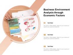 Business Environment Analysis Through Economic Factors