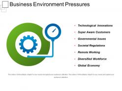 Business environment pressures ppt background designs