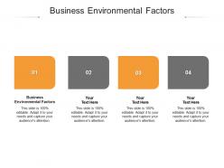 Business environmental factors ppt powerpoint presentation ideas example cpb